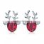 Christmas Deer Animal Stud Earrings for Women Piercing Jewelry