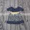 kids clothes wholesale mazarine floral pattern short sleeve dress match pants cute baby clothes