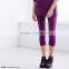 Supplex fitness capri pants with ruffle skirt