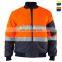 Custom High visibility 3M reflective 100% polyester bomber safety jacket