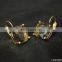 square beryl gold plated earrings finding clip