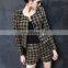 europe modern fashion grid coat shorts women suit