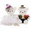 Sweet Stuffed Plush Toy White Couple Teddy Bear 2018 New Wedding Valentine Gift Bride & Groom Teddy Bear Plush Toy