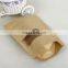 factory price ready stock 100g/250g/500g/1kg coffee packing kraft paper stand up pouch with zipper and clear window