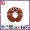 High quality cute soft plush emoji neck pillow custom made personalized travel neck pillow U shape