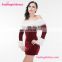 Off shoulder Plus Size Santa Chrstmas Dress western country costume