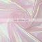2015 New Style Party Decoration Polyester Wrinkle Rainbow Organza Fabric