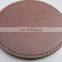 Factory supply leather pu coaster with debossed logo