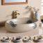 Made in China Sanitary Ware square LV design single hole luxury design tabletop new decal Wash hand Basin sinks