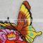 2017 new spring style flower and butterfly embriodery applique