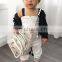 Hot selling girl's cotton bra suspender mesh pants sports zipper suit children's wear