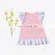 2019 summer fly sleeved girls princess dress pink girls dress girls summer dress