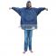 Oversized Sherpa Hooded Sweatshirt Blanket for Adults  Men with a Large Front Pocket