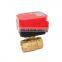 CWX-60P series large output torque in mini electric water valve 220v motorized valve brass ball valve