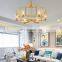 Decorative Contemporary luxury decorative Gold Metal frame Chandelier Pendant Lamp