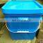 Manufacture high quality 15L plastic Square bucket/pail with lid and handle