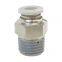 Straight One Touch Male Copper Pneumatic Quick Connect Tube Fittings Applied In Pneumatic Tubing System
