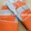HY Superior Synthetic Safety Leather Gloves Leather Fitters Anti Shock Welding Gloves Orange
