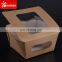 Salad Cardboard Packaging Box with Window Take Away Paper Food & Beverage Packaging Disposable UV Coating Varnishing Embossing