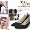 women low heel formal suede dress shoes with pointed toe