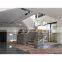 Modern wooden/ glass tread indoor curved staircase arc stairs escaleras