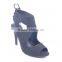 High-class italian fashion back laced high heel women shoes summer sandals shoes 2016