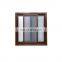 walnut wood grain finish sliding aluminum window