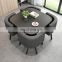 Small MOQ Round small apartment dining table and chair combination household dining table