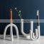 Wholesale Nordic Photo Props Wedding Decoration Candlestick Mumluk Plain Ceramic Candle Holder For Home Decor