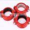 Ductile Iron Pipe Fitting DN114 Rigid Pipe Joint Groove Steel Clamp Groove Type Fire Clamp