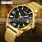 New Arrival SKMEI 9166 Mens Luxury Gold Plated Watch Japan Mov't 304 Stainless Steel Quartz Wristwatch