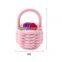 Cute Flower basket Velvet Wedding Engagement Ring Box Gift Box Holder for Earrings Necklace Display Jewelry case