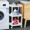 Multifunctional removable corrosion-resistant plastic household kitchen shelving cleft storage rack large size