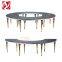 Luxury Golden Wedding Table Wholesale Event Rental Round Half-Moon Shape Stainless Steel Banquet Dining Table