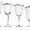 Most Popular Gold Rimmed Champagne Wine Water and Drinking Glass With Double Band For Wedding Banquet