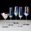 Wholesale Rainbow Colored Champagne Flute Goblet Wine Tumbler Drinking Glass