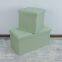 Foldable storage linen ottoman-Light Green