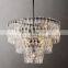 Hengzhi American Luxury Design Multiple Level Circle K9 Glass Light MARIGNAN TIERED ROUND CHANDELIER for Villa Lobby