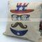 European and American fashion hat glasses beard pillowcase factory direct sale