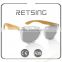 Popular Style Sunglass Wood Temple Sun glasses with Transparent Plastic Frame