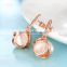 E1031 Wholesale Nickle Free Antiallergic White Real Gold Plated Earrings For Women New Fashion Jewelry