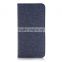 IMPRUE Jean pattern wallet flip leather case with credit card holder protective phone case for iphone6 plus/ for iphone 6S Plus