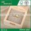 beautiful pattern nature wood ring box with metal lock