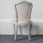 Antique grey finish rustc Nordic French style woden dining chair