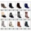 Sexy cute woman boots faux leather thin high heel ankle boots with platform women's shoes US size 4-11