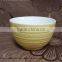 500 ML beautiful yellow glazed embossed porcelain japanese noodle bowl