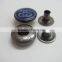 15mm Painted Blue Recordable Push Snap Button