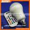 Factory hot sale bluetooth remote control RGBW colors E27 LED light music player bulb speaker