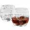 China factory frosted Map decal egg shaped hotel meeting stemless shot whisky glass