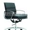 short back visitor chair leather cover visitor chair aluminum arms office chair